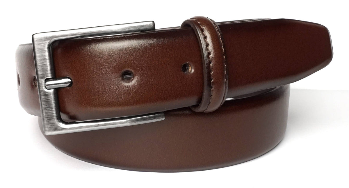 Men's Cognac Genuine Leather Dress Belt
