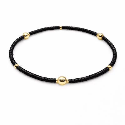 Game Day-Black & Gold Bracelet
