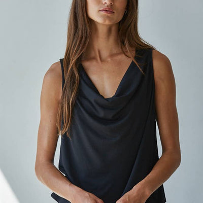 Sleeveless Cowl Neck Top