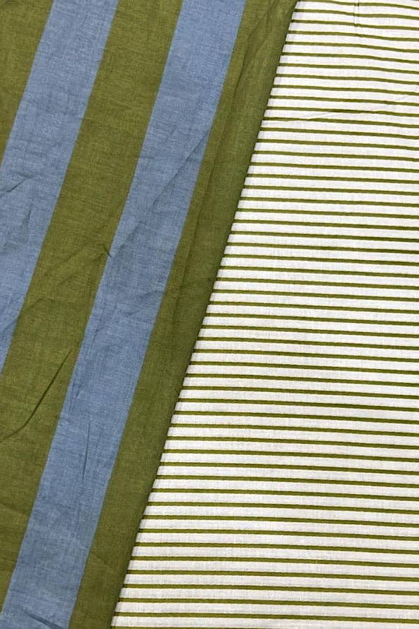Dune Green and Blue Striped Cosmetic Bag