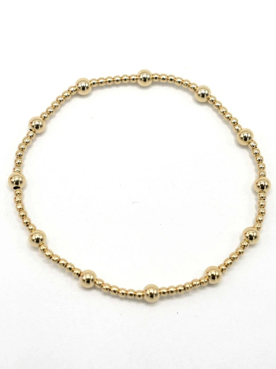 The Malibu 14K Gold Filled Beaded Stretch Bracelet
