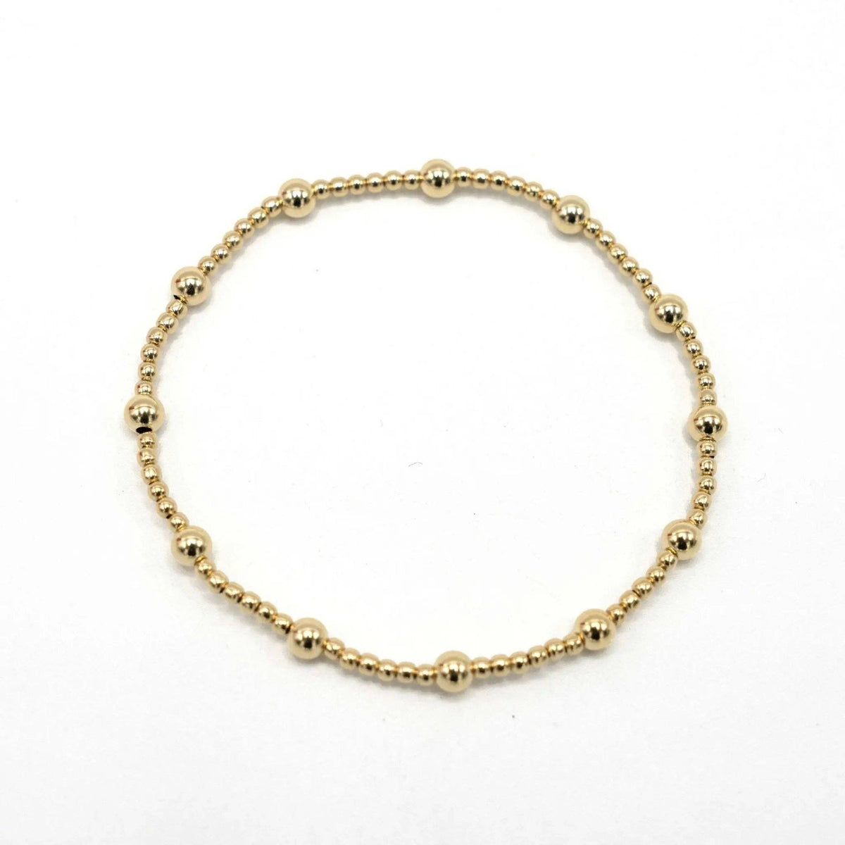 The Malibu 14K Gold Filled Beaded Stretch Bracelet