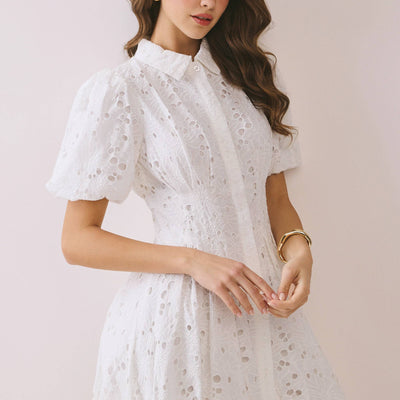 White Eyelet Dress