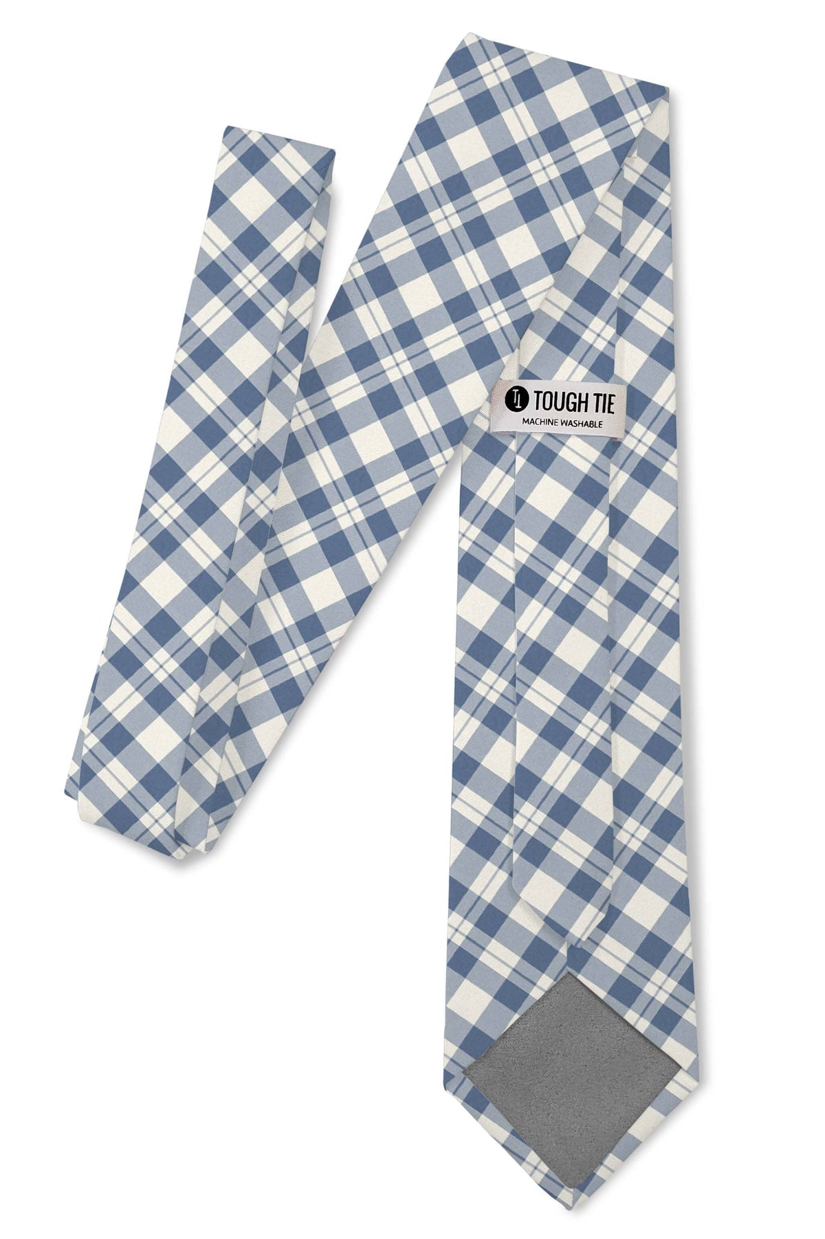 Blue & White Plaid Silk Tie