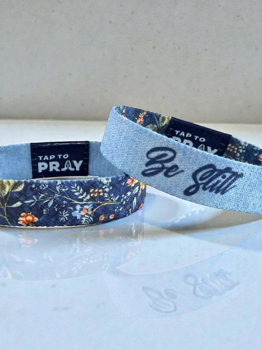 Tap To Pray® Wristband – Wildflower - Be Still