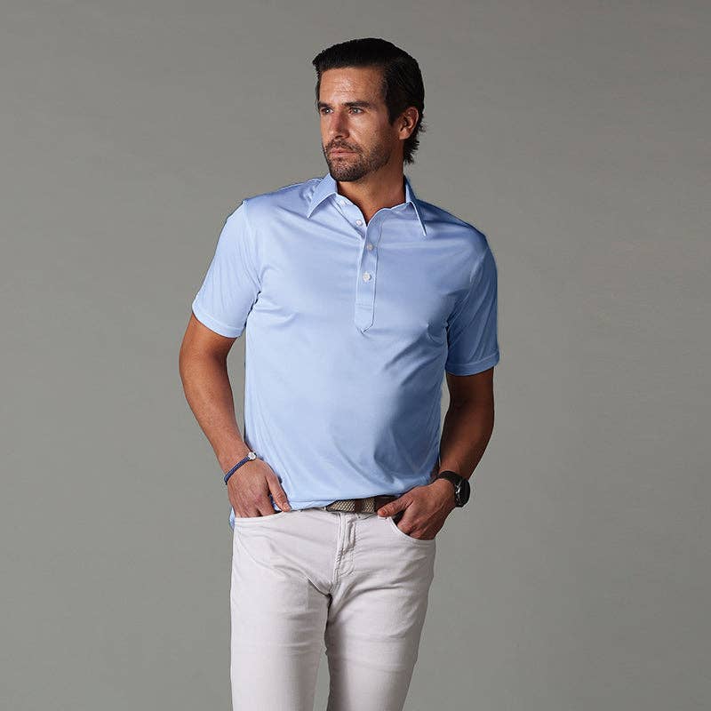 Collars & Co. The Original Dress Collar Polo™ Sky Blue