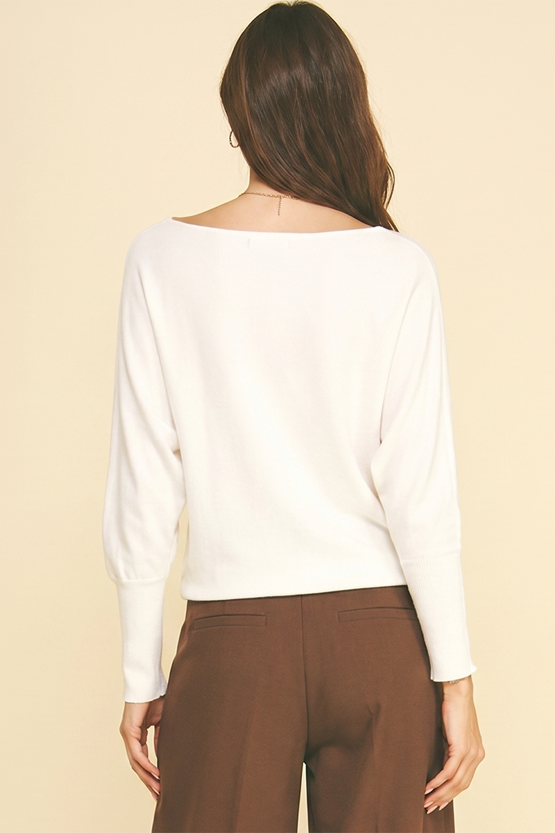 Ivory Dolman Sleeve Sweater