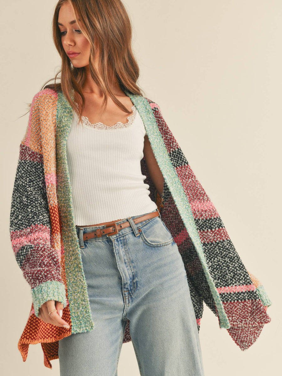 Oversized Color Block Sweater