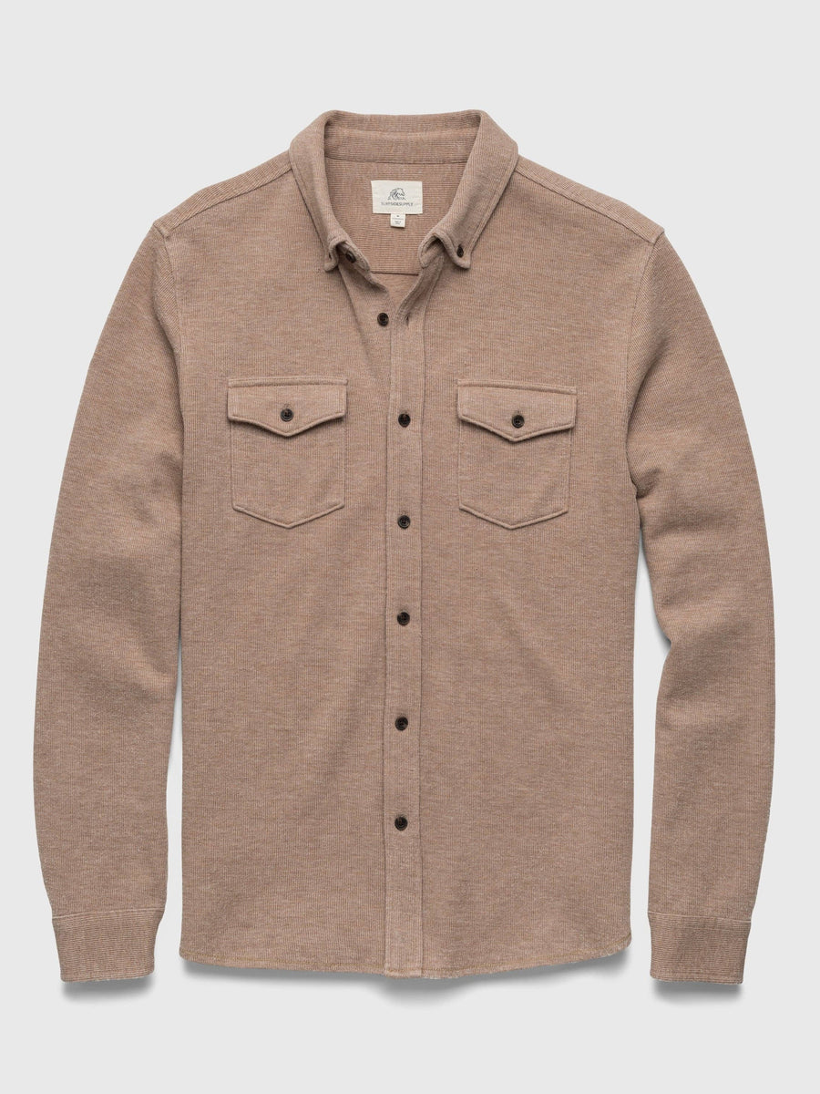 Rex Soft Knit Shirt - Camel Heather