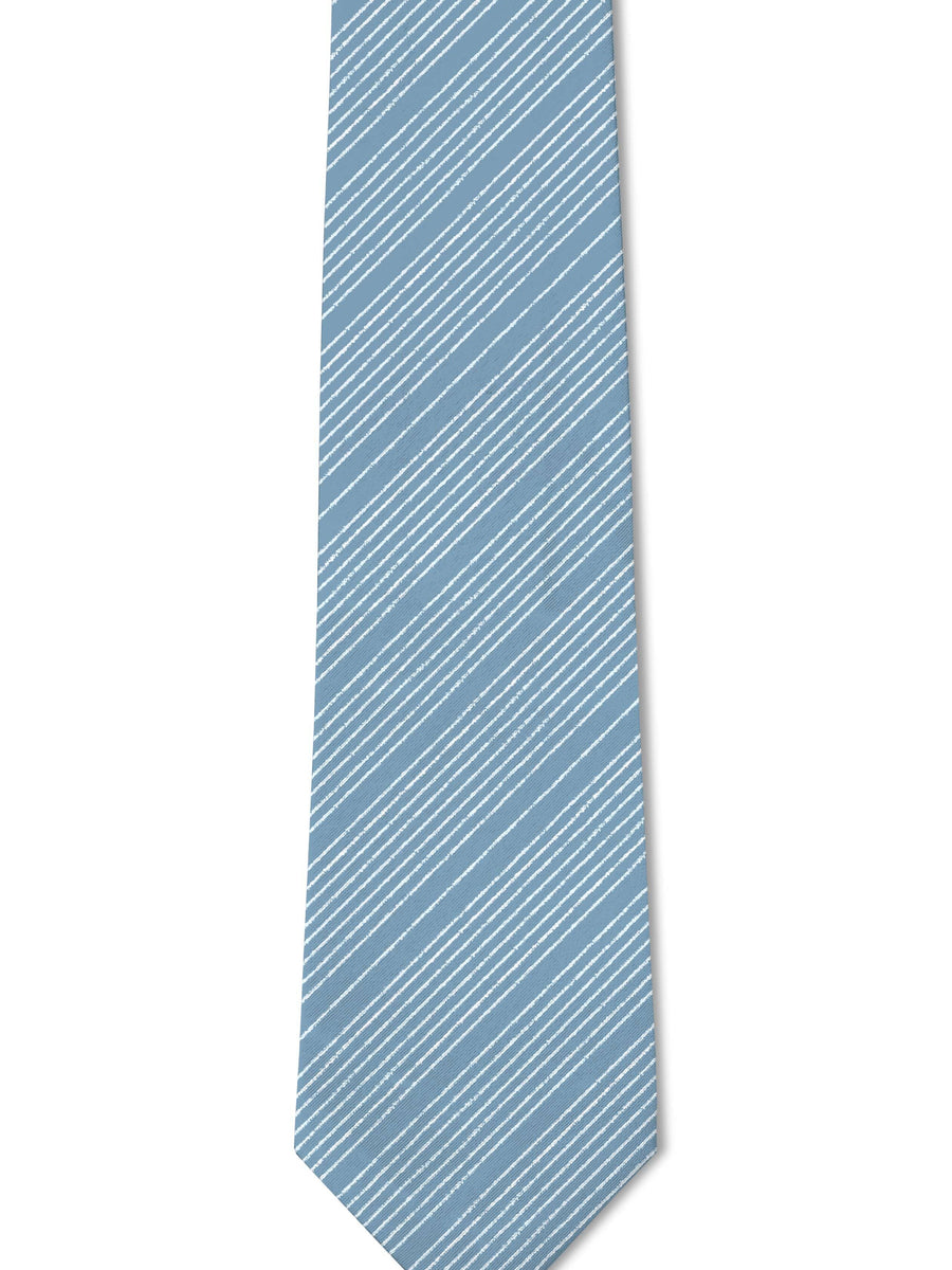 Sky Blue Pinstripe Silk Tie