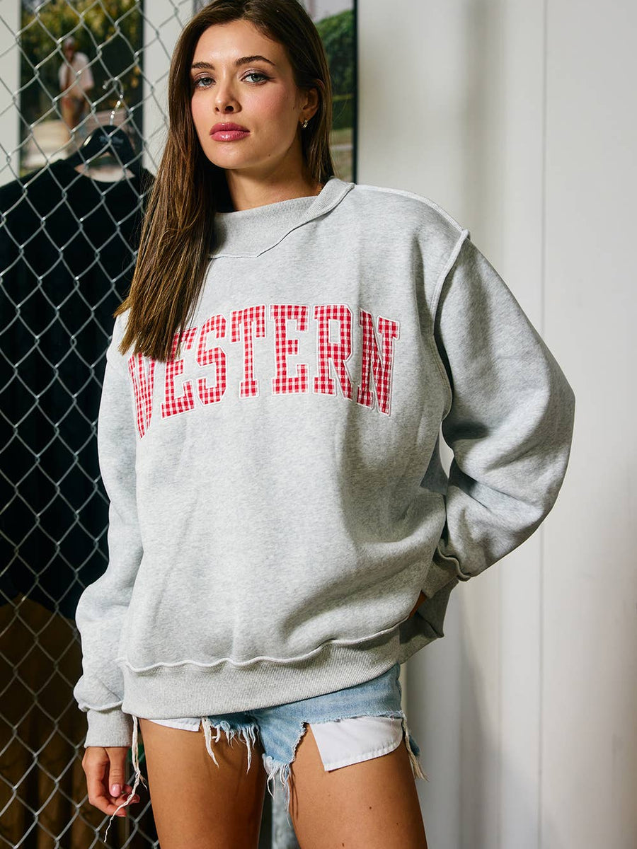 WESTERN Mock Neck Sweatshirt