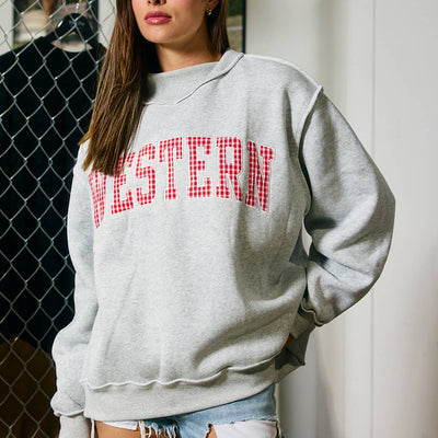 WESTERN Mock Neck Sweatshirt