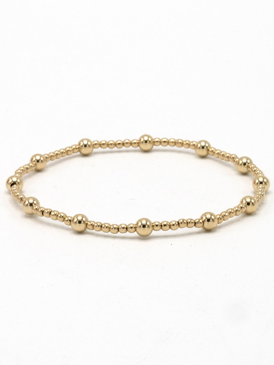 The Malibu 14K Gold Filled Beaded Stretch Bracelet