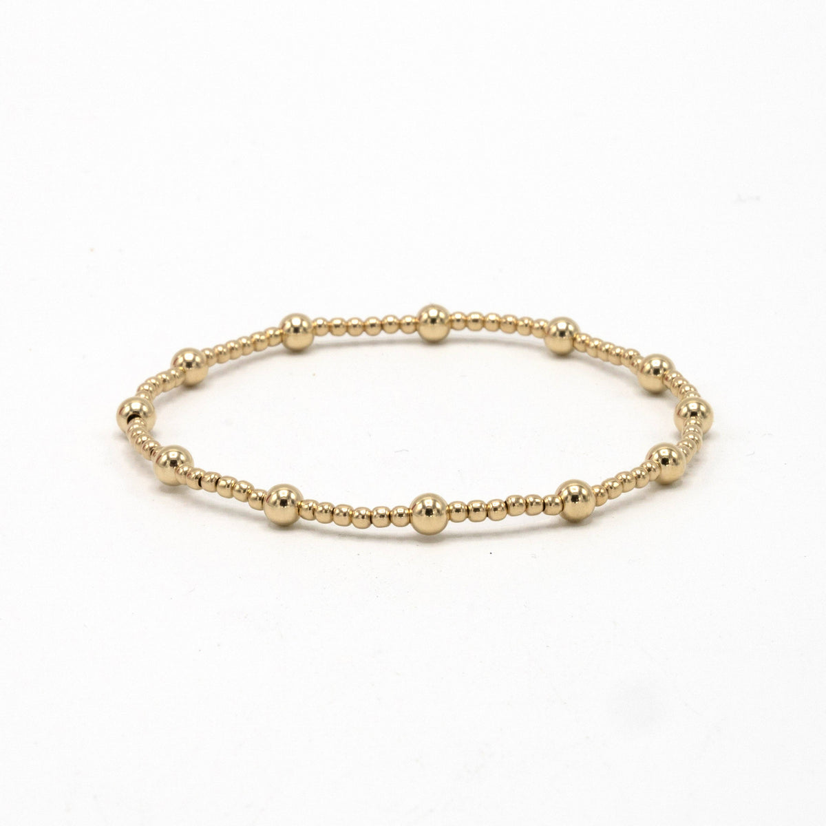 The Malibu 14K Gold Filled Beaded Stretch Bracelet