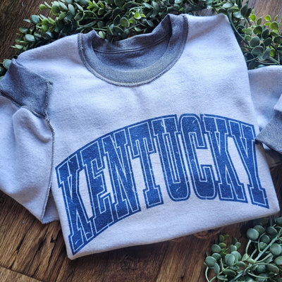 Reverse Distressed KENTUCKY Sweatshirt