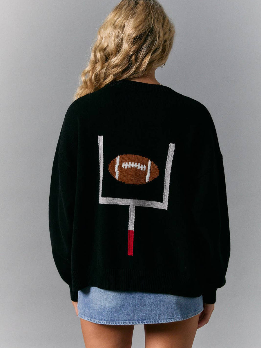 Black Football Goalpost Sweater