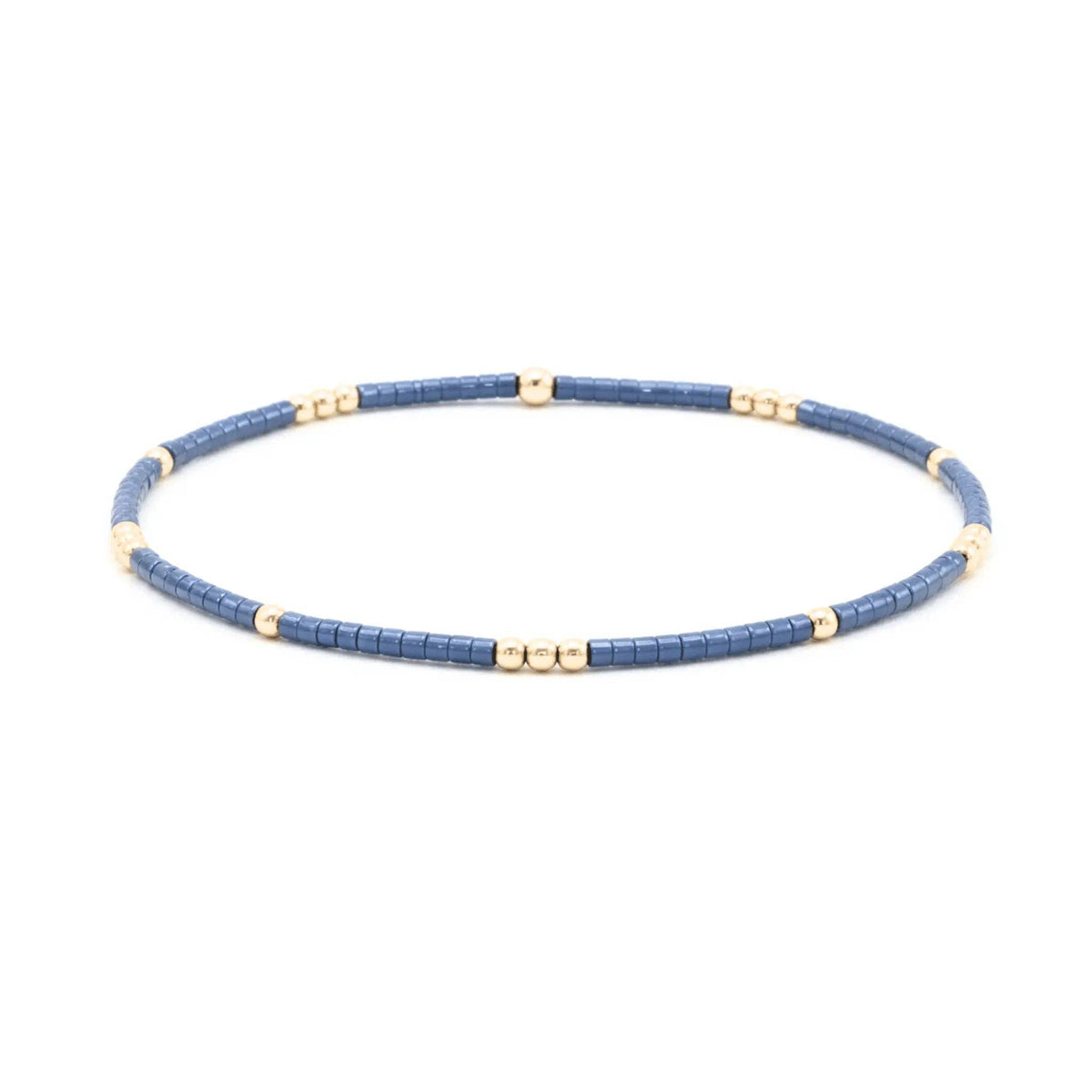 Steel Blue+Gold Bracelet